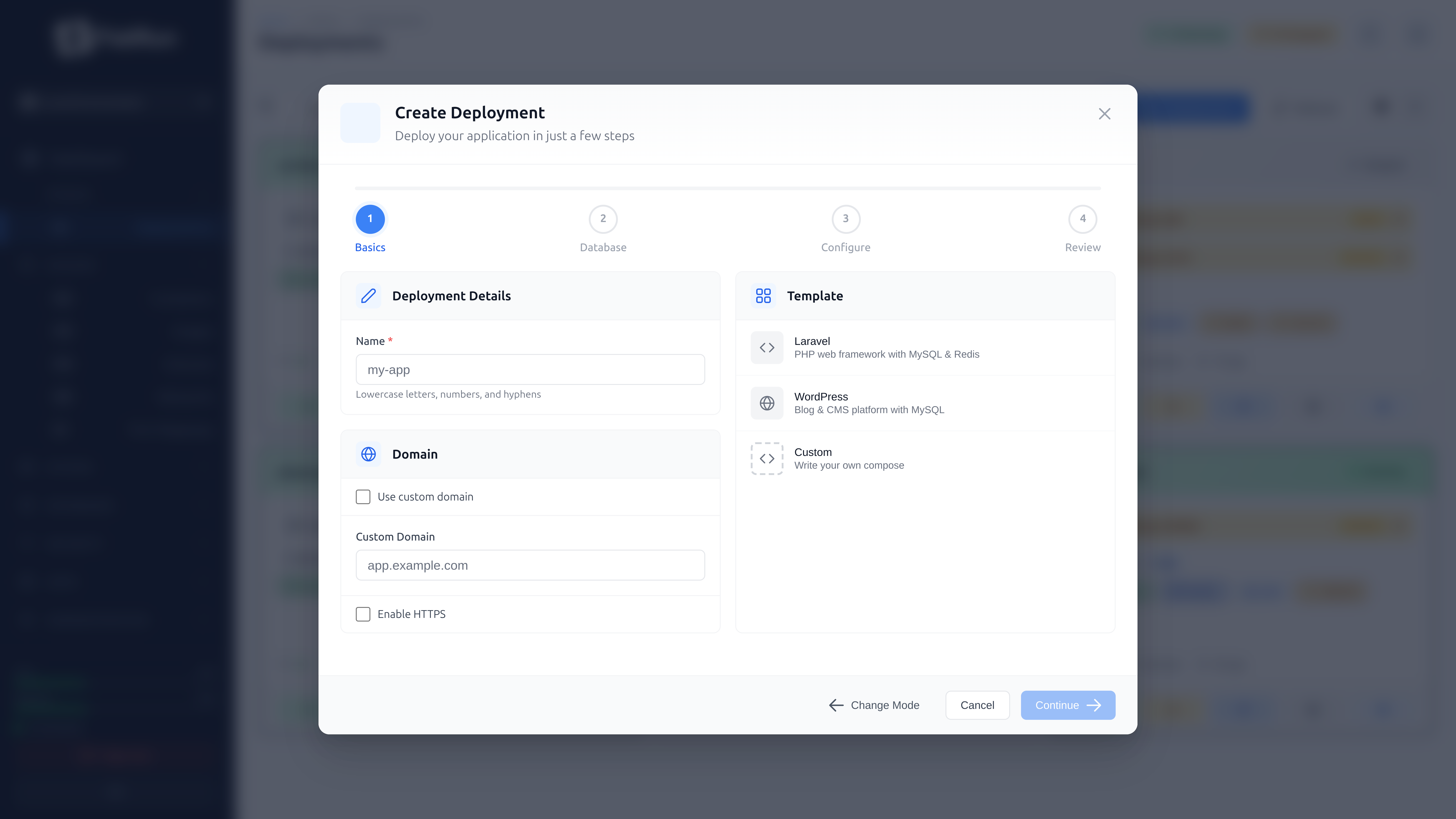 FlatRun Create Deployment